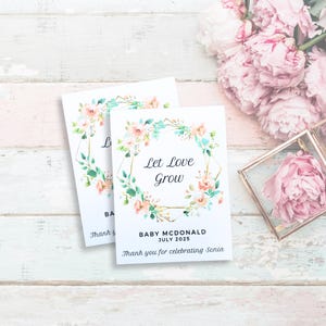 Faveurs de graines de fleurs sauvages Let Love Grow