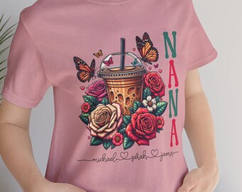 Personalized Nana shirt, Nana with children names tee grandkids name shirt cute custom names shirt mothers day shirt nana shirt grandma tee