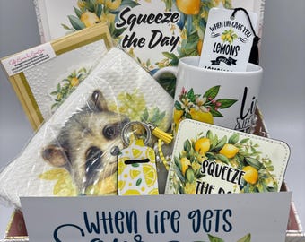 Lemon Gift Box. (Choose your sentiment/Occasion sticker and option to personalize the included card.)