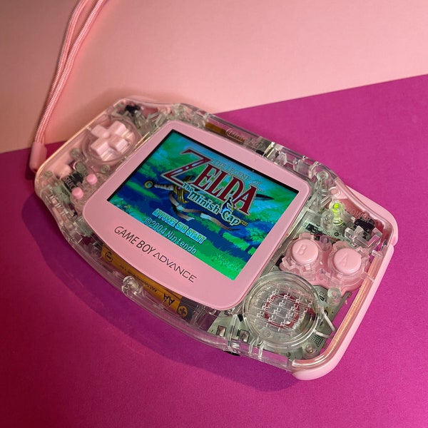 Game boy advance clear pink IPS