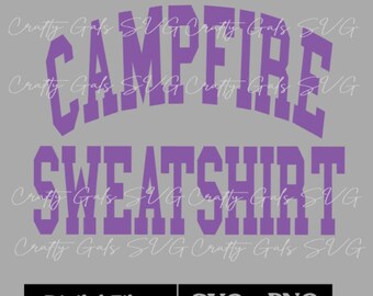 Sudadera Campfire SVG, PNG, Diseño de sudadera Campfire, Cricut SVG, Descarga de diseño de sublimación.