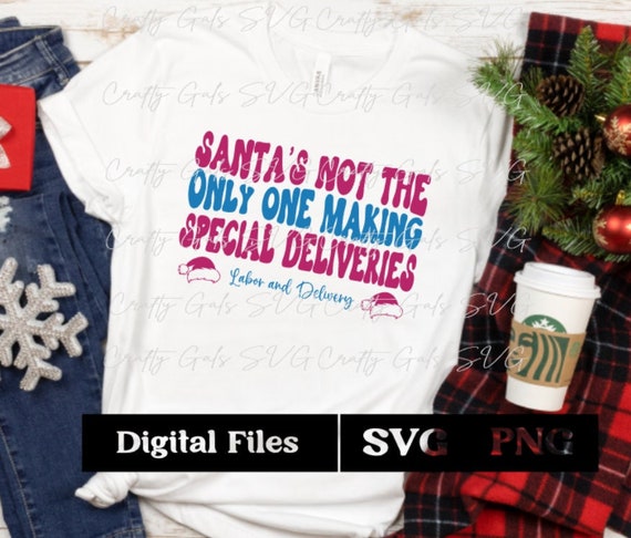 Labor and Delivery Nurse Christmas SVG,PNG| Funny Santa svg| Funny Baby Nurse svg| Cricut SVG| Sublimation Design Download