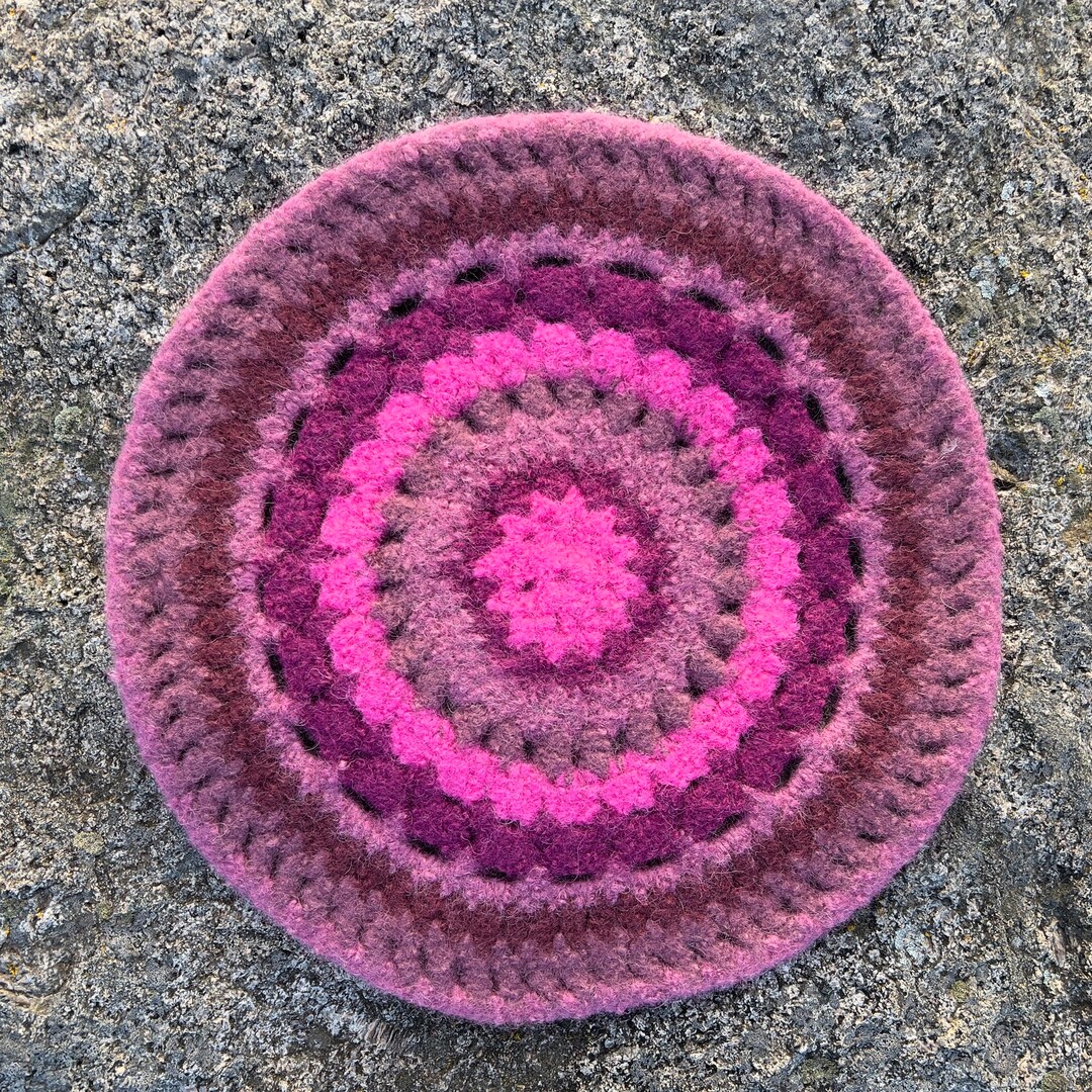 Wool Seat Cushion Floor Seating Bench Seat Pad Crochet Seat Etsy