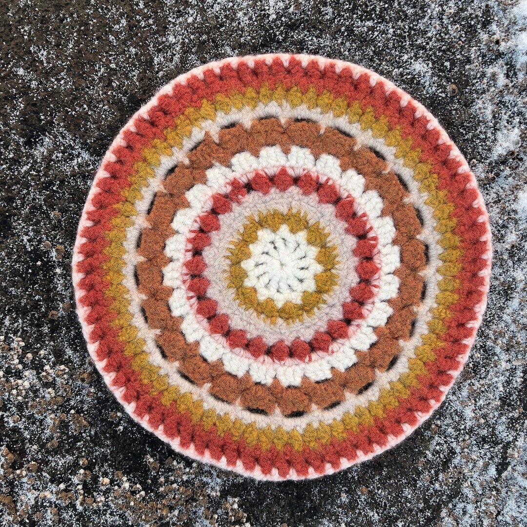 Wool Seat Cushion Floor Seating Bench Seat Pad Crochet Seat Etsy