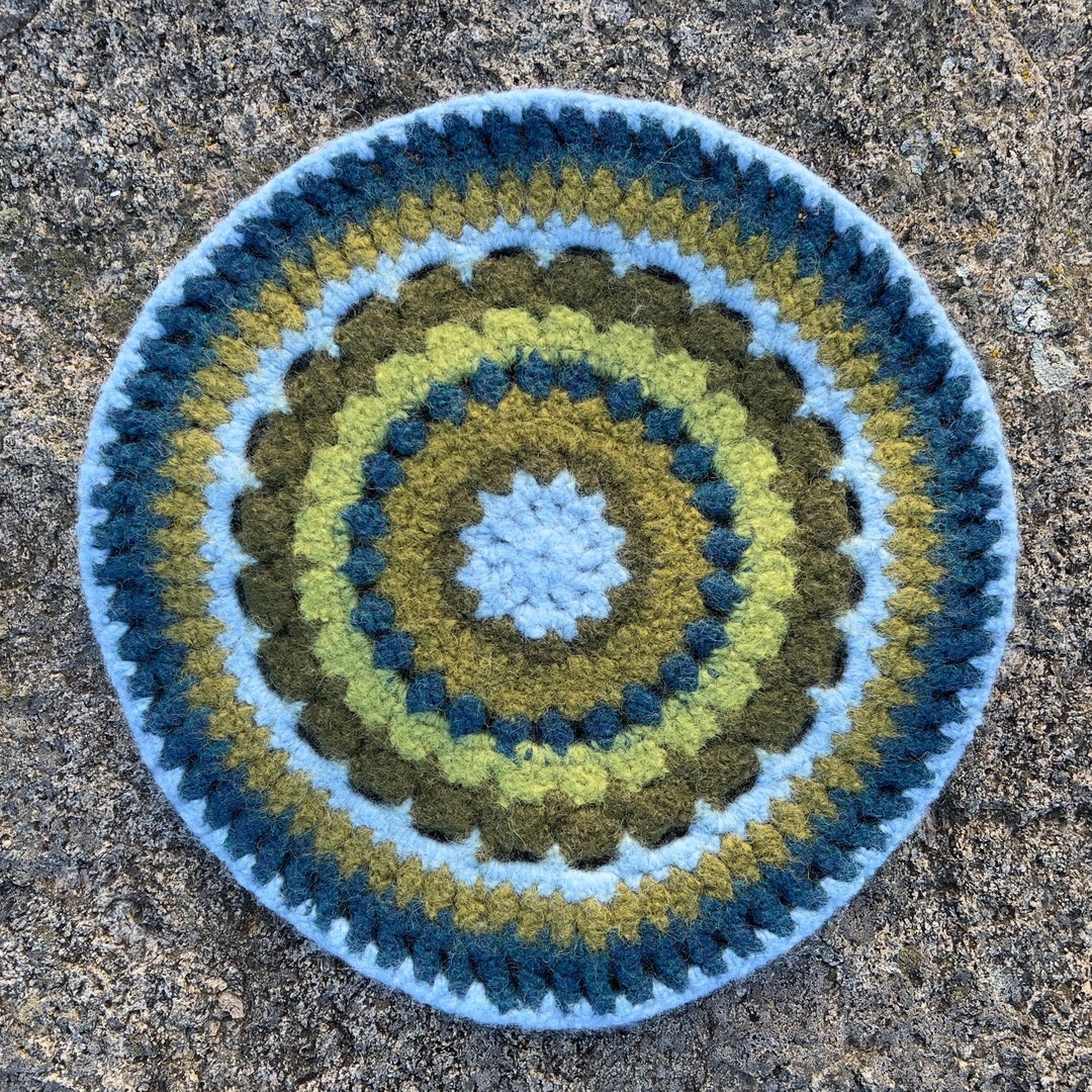 Wool Seat Cushion Floor Seating Bench Seat Pad Crochet Seat Etsy