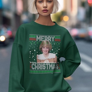 Princess Diana Sweatshirt, Merry Christmas Gift, British Royalty Tee, Royal Family Shirt, Festive Holiday T-shirt,Funny Hoodie BG60