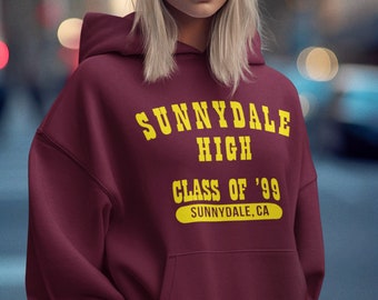 Sunnydale High School Hoodie, Buffy Inspired Tee, Vampire Slayer Fan Gift, Retro TV Show T-shirt, Gift For Her, Christmas Sweatshirt BG18