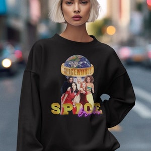 T-shirt Spice World Tour, T-shirt da concerto delle Spice Girls, T-shirt retrò pop band, T-shirt per fan della musica anni '90, T-shirt grafica da donna BG233