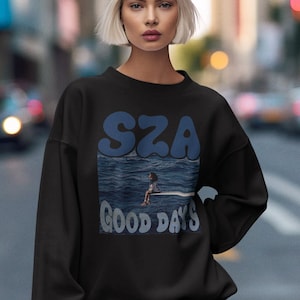 Maglietta vintage SZA, camicia da concerto musicale, maglietta per gli amanti della musica, regalo per fan R&B, maglietta grafica nera, top unisex BG236