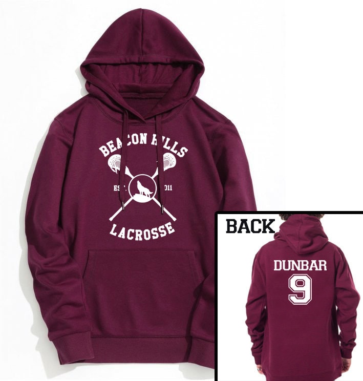  McCall 11 Teen Wolf Beacon Hills Inspired Lacrosse Hoodie Adult  Fashion : Clothing, Shoes & Jewelry