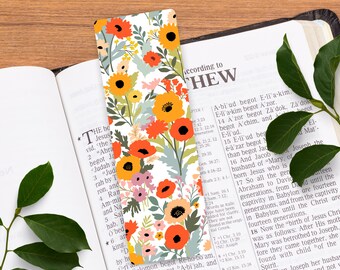 Floral Bookmark - Handmade Bookmarks - Plant Mom - Gift for Gardener - Book Lover - Foliage Bookmark - Book Accessories - Laminated
