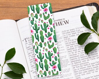 Cactus Bookmark - Handmade Bookmarks - Plant Lover - Gift for Gardener - Book Lover - Foliage Bookmark - Book Accessories - Laminated