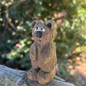 Whittled Bear - Etsy