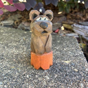 Hand Whittled Bear - Etsy