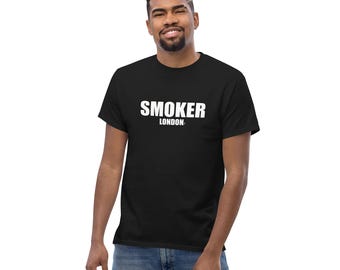 Camiseta clásica de algodón para hombre Smoker London Gay Fetish