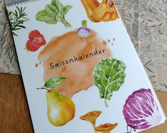 Seasonal Calendar A3 Seasonal Vegetables Local Fruits and Vegetables Perpetual Zero Waste Gift
