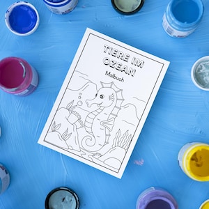 Livre de coloriage Livre de coloriage pour enfants Animaux dans l'océan DIN A4 Téléchargement numérique