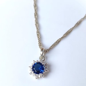 Blue Sapphire Sterling Silver Snowflake Earrings: September Birthstone