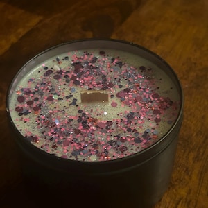 Black raspberry Vanilla scented soy wax candle with biodegradable