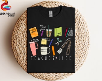 Teacher Life Shirt, Cute School Supplies Shirt, Teacher Appreciation Gift, Team Teacher Shirt, Teacher Sweatshirt, Teacher Life  Hoodie