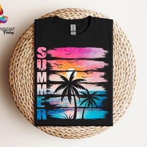 Retro Summer Sunset Palm Tshirt, Summer Vibes Shirt, Summer Beach, Sunset Sweatshirt, Palm Tree, Summer Lover Gift,Ocean Shirt,Adventure Tee
