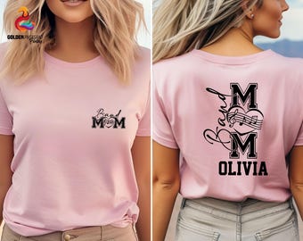 Custom Band Mom Name Shirt, Marching Band Mom Sweatshirt, High School Band Mom Hoodie, Gift for Mom, Band T-Shirt, Band Mom Life, Mama Tee