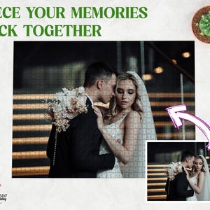 Personalized Puzzle, Jigsaw Puzzle, Anniversary Gift, Wedding Gift, Custom Family Puzzle, Birthday Gift, Custom Couple Photo Wooden Puzzle