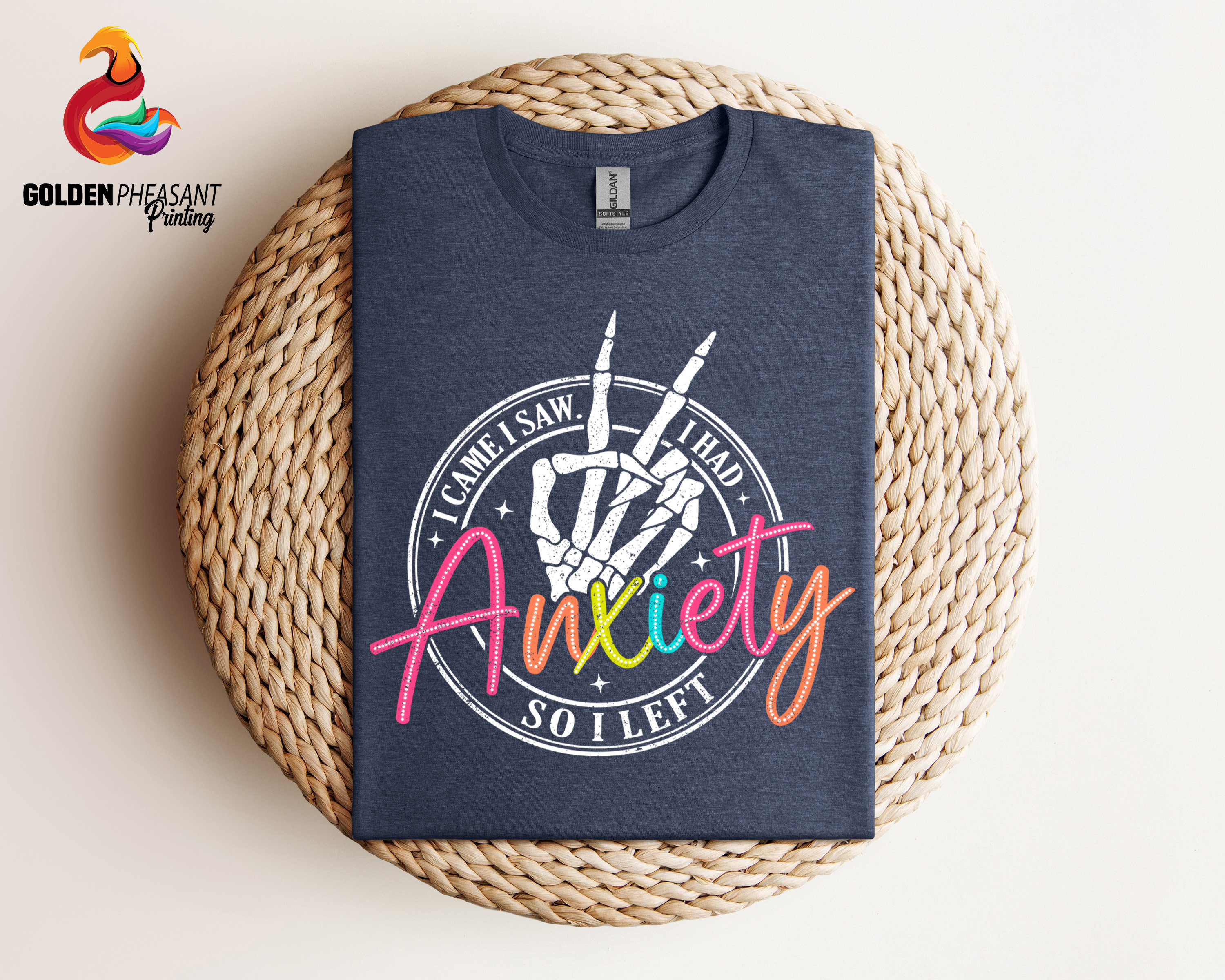 Funny Shirt, I Came I Saw I Had Anxiety So I Left Shirt, Skeleton Hand Shirt, Mental Health Shirt, Sarcastic Sayings Shirt, Sassy Shirt