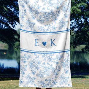Custom Name Wildflower Beach Towel, Personalized Flower Towel, Custom Summer Gift For Girls,Vacation Towel For Her,Birthday Anniversary Gift