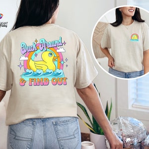 Groovy Duck Around and Find Out Shirt, Funny Duck Sweatshirt, Cute Duck Lover Sweater, Trendy Hoodie, Colorful Duck T-Shirt,Duck Hoodie Gift