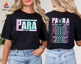 Retro Teacher Tour Shirt, Back To School Shirt, Teacher Life Shirt, Para Tour Shirt, Kindergarten Teacher Shirt, Trendy Front And Back Shirt