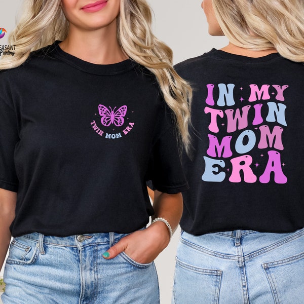 In My Twin Mom Era Shirt, Mom Era Sweatshirt, Twin Mama Shirt, Gift for Mom, Expecting Mom Gift, Mom Era Hoodie, Twin Mom Sweater