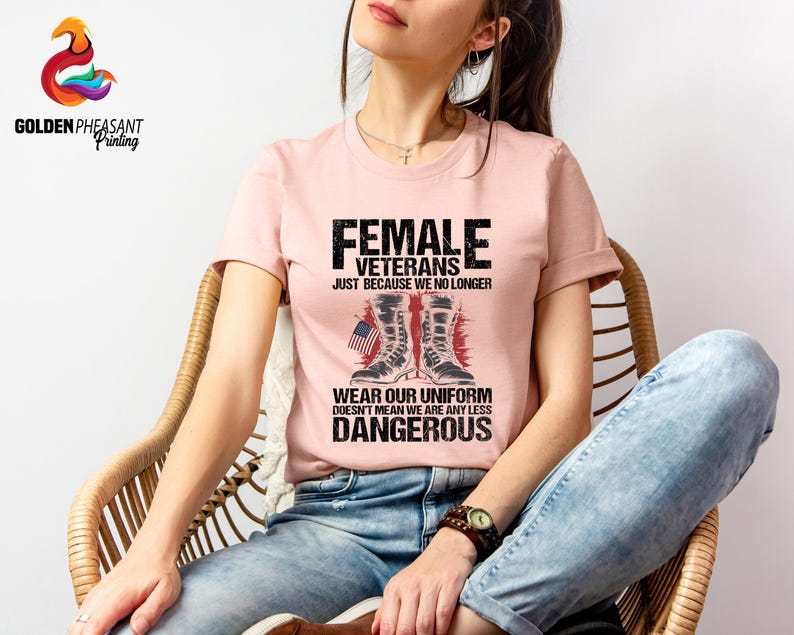 Female Veterans Shirt, Memorial Day Shirt, Strong Women Gift, Women Patriotic Shirt, Gift For Veteran Woman, Veteran Shirt, Feminist Shirt image 2