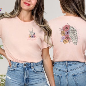 Floral Radiology Skeleton Shirt, Radiologist Shirt, Gift For Rad Tech, Radiology Skeleton Shirt, Radiology Graduation Gift, X-ray Tech Shirt