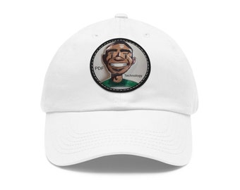Dad Hat with Leather Patch (Round)