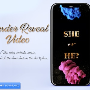 It&#39;s a Boy Gender Reveal Video. Video Pregnancy Announcement. Video Gender Reveal. Digital Baby Announcement. Baby Boy Announcement