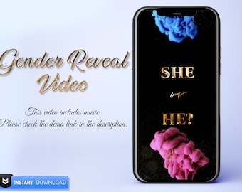 It's a Girl Gender Reveal Video: Digital Pregnancy Announcement (MP4 Download)