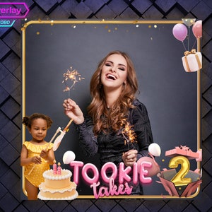 Birthday Overlay 360 Photo Booth Spinner. 360 Video Booth Overlay. 360 Booth Overlay. 360 Overlay for Snappic | LumaBooth | TouchPix.