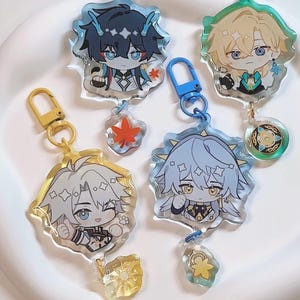 Honkai Star Rail Aventurine, Dan Heng, Sunday, Phainon HSR Acrylic Keychain & Sticker image 2