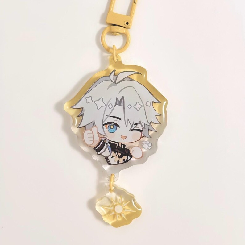 Honkai Star Rail Aventurine, Dan Heng, Sunday, Phainon HSR Acrylic Keychain & Sticker image 8