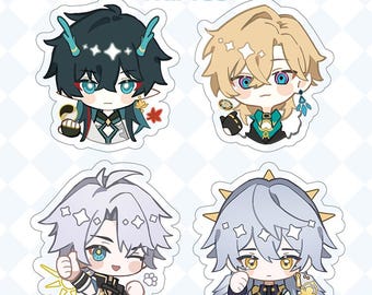 Honkai Star Rail Aventurine, Dan Heng, Sunday, Phainon HSR Stickers