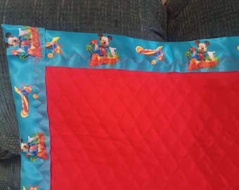 Mickey Mouse Red Quilt