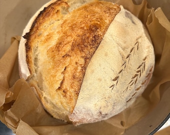 Artisan sourdough bread loaf