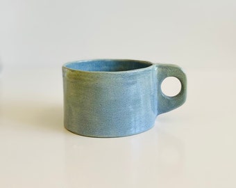 Stoneware Coffee Mug, Stoneware Glazed Mug, Cup With Handle, Latte Mug, Tea Mug, Handmade Pottery Mug, Cappuccino Mug, Mothers Day Gift