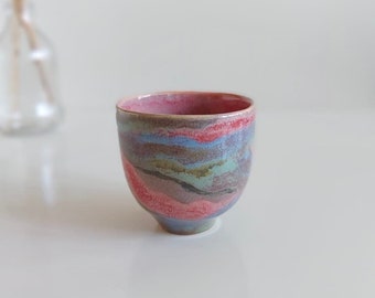 Tasse en grès faite main, tasse à café en poterie, tasse en poterie Cortado, tasse à café en grès, cadeau fête des mères, double tasse expresso, tasse artisanale