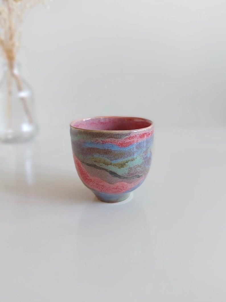 Handmade Stoneware Mug,Pottery Coffee Cup, Cortado Pottery Cup, Stoneware Coffee Cup, Mothers Day Gift, Double Espresso Mug, Handcrafted Mug image 1