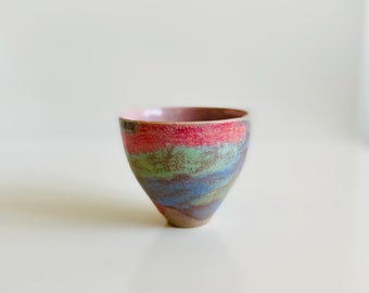 Stoneware Coffee Cup, Pottery Colorful Cup,  Handmade Latte Mug, Pottery Glazed Mug, Cappuccino Mug, Handcrafted Coffee Mug,Mothers Day Gift