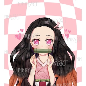Nezuko kamado 4 designs PNG sublimination design, digital file, anime png, nezuko, demon slayer png, kimetsu no yaiba ideas, anime fan