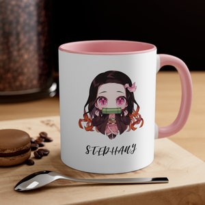Anime Gift Idea Nezuko Kamado | Different colour mug | Anime Mug | Anime lover gift | DemonSlayer | Kimetsu No Yaiba Accent Coffee Mug, 11oz