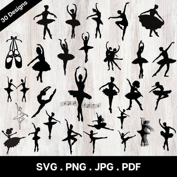 Ballerina svg, Ballet Dancer svg, Ballet Shoes svg, Dancer svg, Ballerina silhouette, Ballet svg, Digital Download.